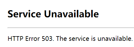 HTTP Error 503. The service is unavailable.PNG
